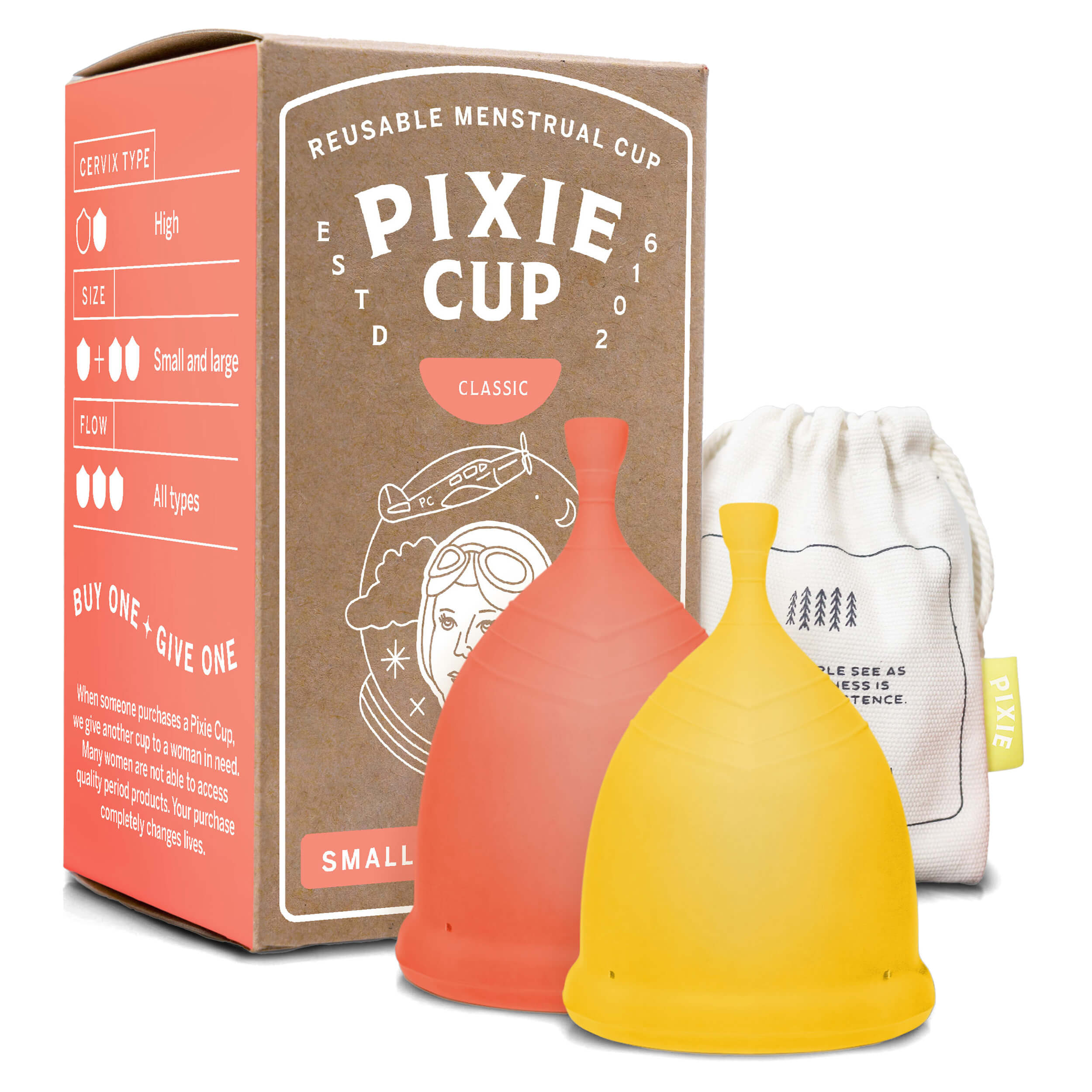 Pixie Classic Combo Pack menstrual cups