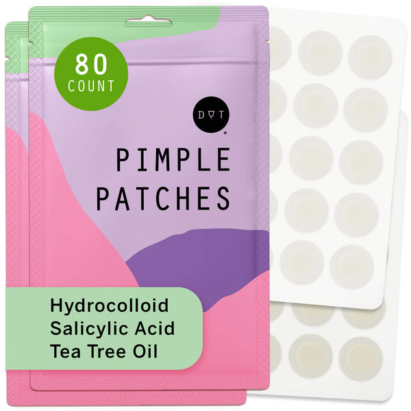 80 Small Tea Tree Acne Dots – Hydrocolloid Pimple Patches For Cystic Acne