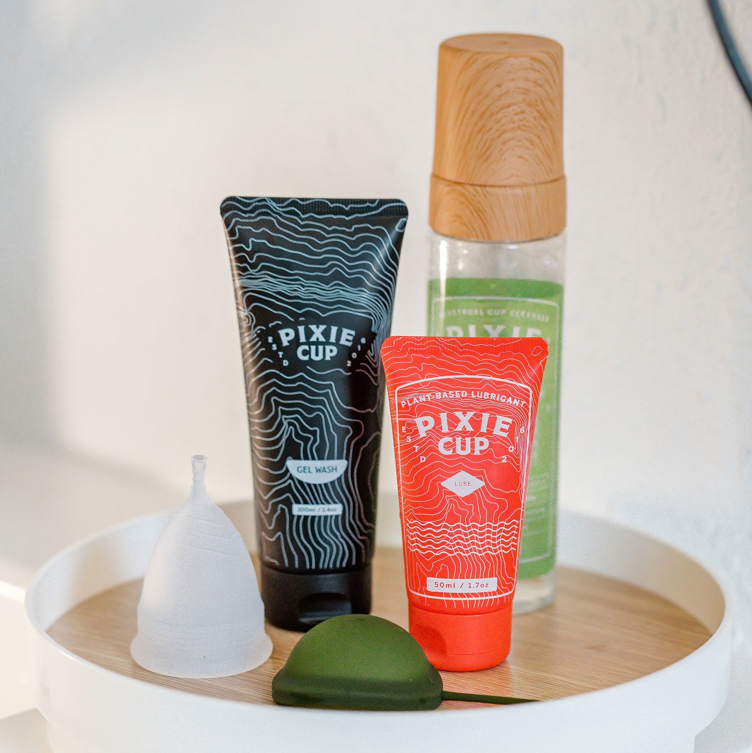 Pixie Cup Lube Water based, fragrance free menstrual cup lube